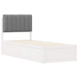 Bed Frame with Upholstered Headboard Light Grey 75 x 190 cm 877813