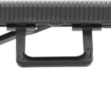 Garden Bench Set of 2 Black Powder-coated steel, HDPE 180 cm 48832