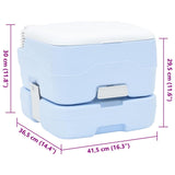 Portable Camping Toilet Light blue 41.5 x 36.5 x 30 cm 42001426