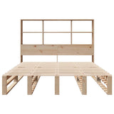 Bookcase Bed without Mattress 140x190 cm Solid Wood 3323947
