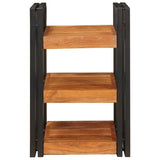 Bedside Table Brown and Black 38 x 33 x 58 cm Solid Wood Acacia 4016734