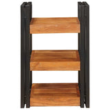 Bedside Table Brown and Black 38 x 33 x 58 cm Solid Wood Acacia 4016734