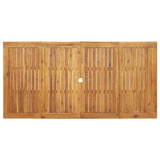 Garden Dining Set 7 pcs Black Solid Acacia Wood 3365541