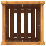 Garden Planter with Liner 31x31x75 cm Solid Wood Acacia 366432