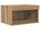 TV Wall Cabinet Set with LED 5 pcs Artisan Oak Engineered Wood 3402953