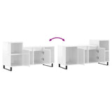 TV Cabinet High Gloss White 100x35x55 cm Engineered Wood 831326