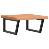 Basin Shelf Wall Mounted Steel and Solid Wood Beech 3302515