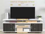 TV Cabinet Unit for TVs up to 50'' with Storage Shelf and Cupboards, Living Room Entertainment T3398P330532