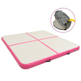 Inflatable Gymnastics Mat with Pump 200x200x20 cm PVC Pink 92700