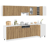 11 Piece Kitchen Cabinet Set Lyon" Artisan Oak Engineered Wood 3328580