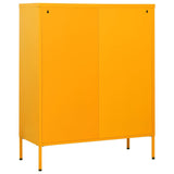 Chest of Drawers Mustard Yellow 80x35x101.5 cm Steel 336200
