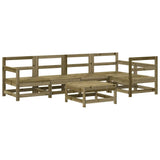 6 Piece Garden Lounge Set Impregnated Wood Pine 3186472