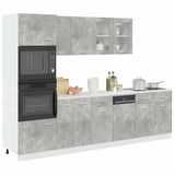 7 Piece Kitchen Cabinet Set Lyon Concrete Grey Engineered Wood 3324856