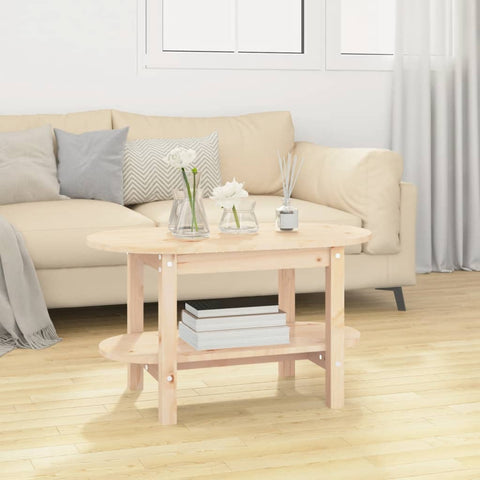 ZNTS Coffee Table 80x45x45 cm Solid Wood Pine 822292