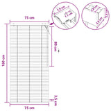 Venetian Blind Black 75 x 160 cm 35 mm Solid Paulownia Wood 42015486
