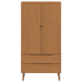 Wardrobe MOLDE Caramel 90 x 55 x 175 cm Solid Pine Wood 42020939