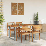 Garden Dining Table Grey 140 x 80 x 75 cm 4010594