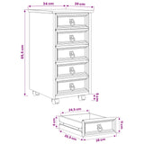Rolling Cabinet with Drawers CORONA White 42040532