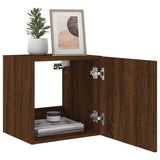 TV Wall Cabinets with LED Lights 2 pcs Brown Oak 40.5x35x40 cm 837259