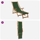 Folding Sun Lounger 2 pcs 3 Position Solid Eucalyptus Wood 3407823