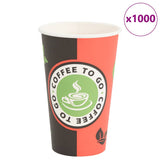 Paper Coffee Cups 1000 pcs 16oz 400ml Red and Black 4102789
