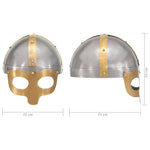 Viking Helmet Antique Replica LARP Silver Steel 286236