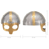 Viking Helmet Antique Replica LARP Silver Steel 286236