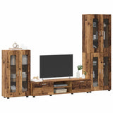 TV Cabinet Set with Shelf FLORIN 3 pcs Old Wood Engineered Wood 3397962