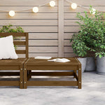 Garden Footstool 70x70x30 cm Honey Brown Solid Wood Pine 805673