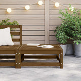 Garden Footstool 70x70x30 cm Honey Brown Solid Wood Pine 805673