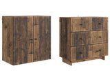 Cabinet Set 2 pcs 66 x 34.5 x 90 cm Engineered Wood 3416383
