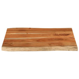 ZNTS Table Top 70x60x3.8 cm Rectangular Solid Wood Acacia Live Edge 370643