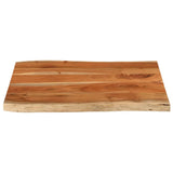 Table Top 90x60x3.8 cm Rectangular Solid Wood Acacia Live Edge 370645