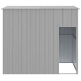Dog House with Roof Light Grey 214x153x181 cm Galvanised Steel 172372