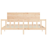 Bed Frame without Mattress 200x200 cm Solid Wood Pine 3193421