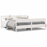 Bed Frame without Mattress White 180x200 cm Super King Solid Wood Pine 3306919