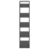 Book Cabinet/Room Divider Grey 60x35x160 cm Solid Wood 813891