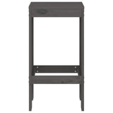 Bar Stools 2 pcs Grey 40x36x75 cm Solid Wood Pine 825347