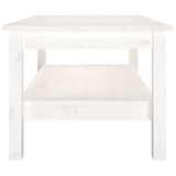 Coffee Table White 80x50x40 cm Solid Wood Pine 814285