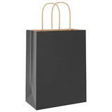 Paper Bags 250 pcs with Handles Black 21x11x28 cm 4101643
