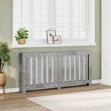 Radiator Cover Concrete Grey 175x20x82 cm Engineered Wood 852756