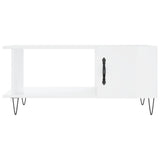 Coffee Table High Gloss White 90x50x40 cm Engineered Wood 829486
