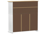 Shoe Cabinet Corona White 99 x 32 x 138 cm Solid Pine Wood 42024955