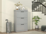 Three-Drawer Minimalistic Shoe Cabinet - Grey T3398P423895