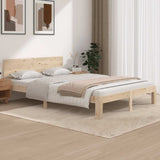 Bed Frame without Mattress Solid Wood Pine 140x200cm 810495