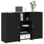 Reception Desk Black Oak 155x50x103.5 cm Engineered Wood 3324197