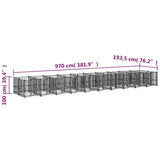 Outdoor Dog Kennel Steel 18.77 m 3124587