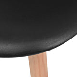 Dining Chairs 6 pcs Black Plastic 244779