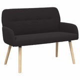 2 Seater Sofa with Solid Wood Legs Black Boucl 42051068