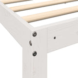 Bookcase Bed without Mattress White 75x190 cm Small Single Solid Wood Pine 3324407